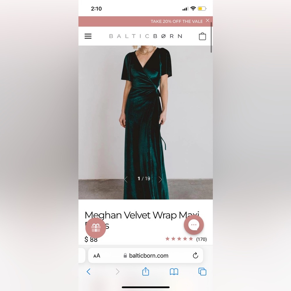 Baltic Born velvet wrap dress